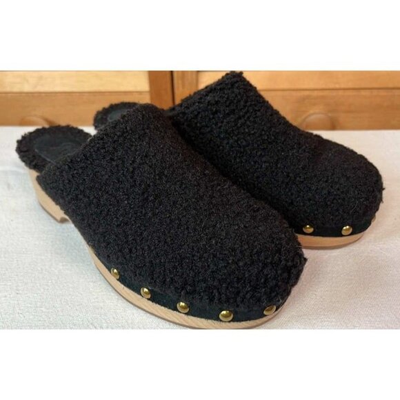 J.Crew Faux Sherpa Clogs Size 7 - Picture 2 of 9